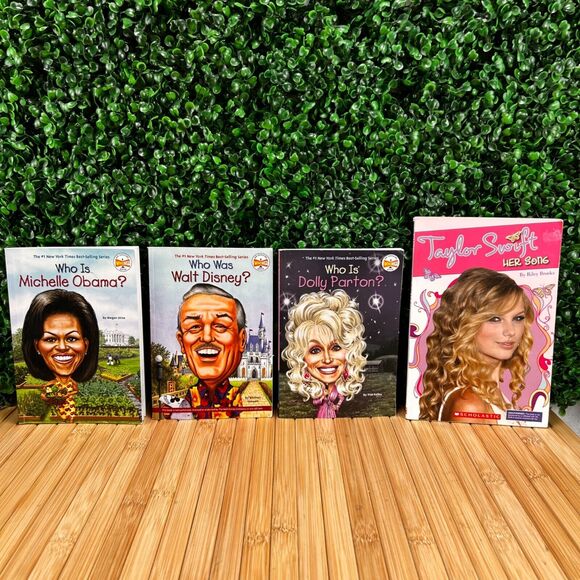 Bundle Of Who Is Books Dolly Parton Walt Disney Taylor Swift Michelle Obama Book - Picture 1 of 11